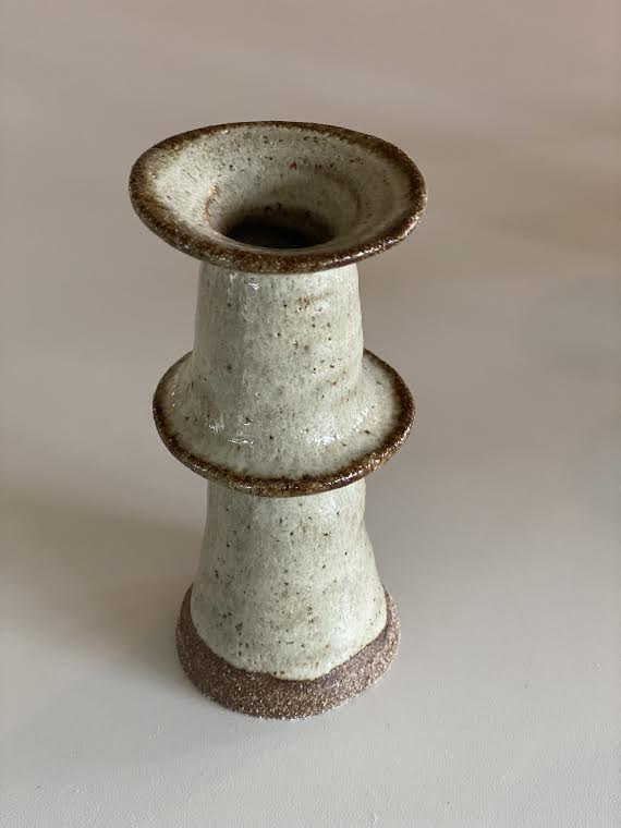Small rustic Ivory candle stick - seconds- $65.00 now $50.00