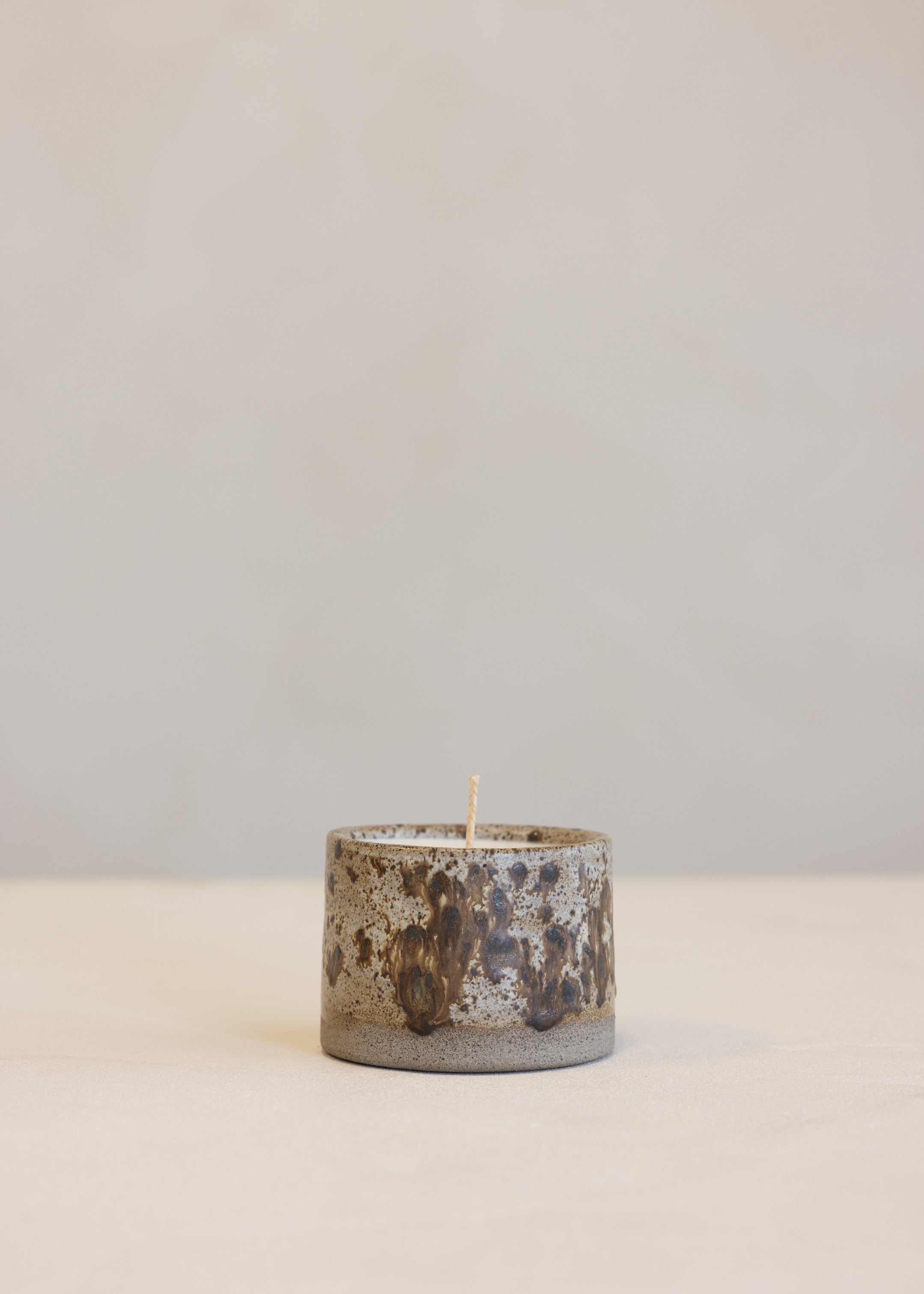 Small Candle - Rustic Wood