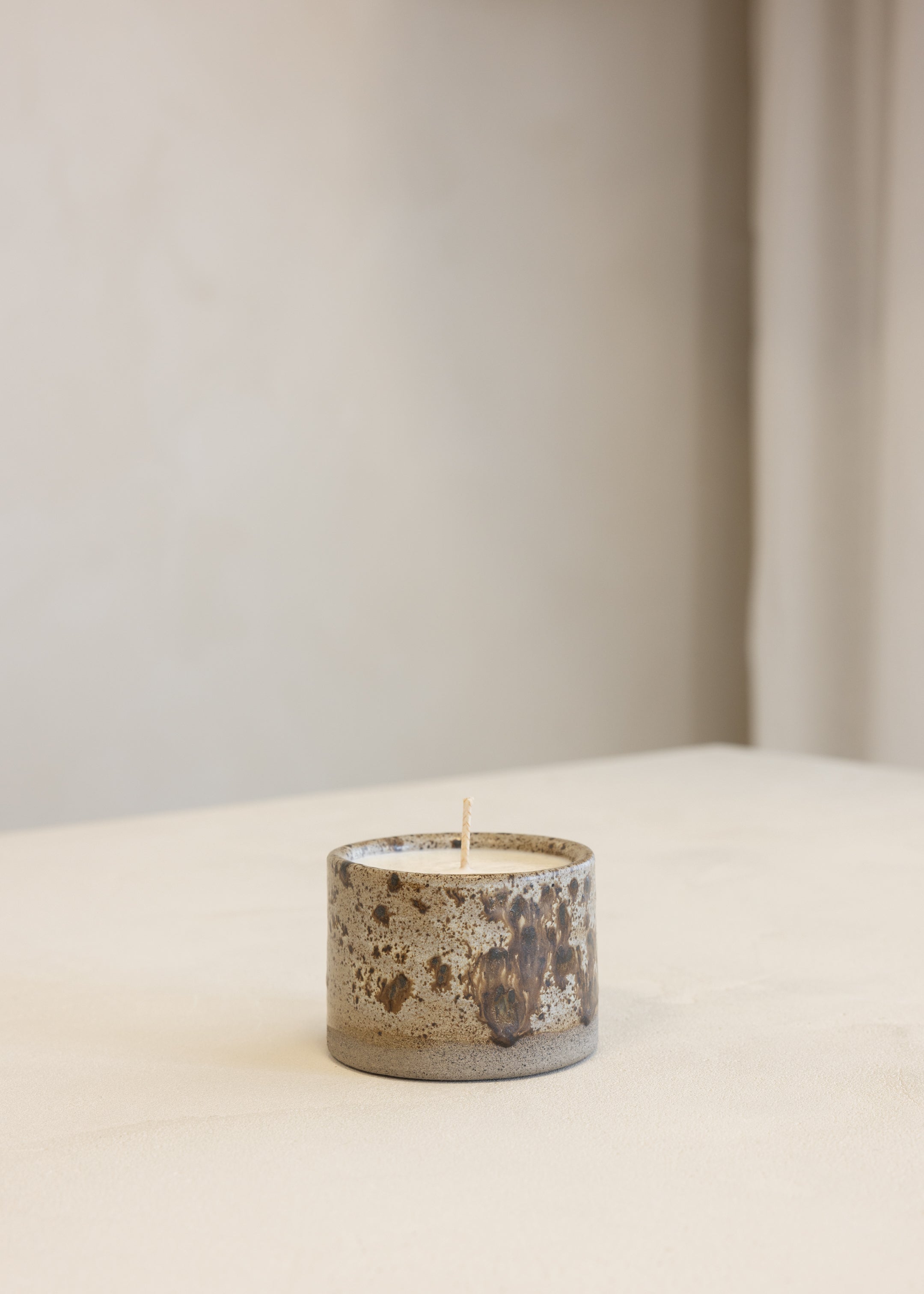 Small Candle - Rustic Wood